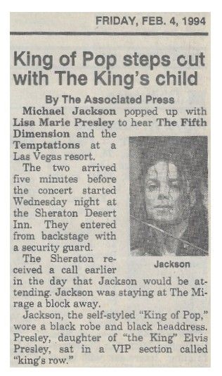 Jackson, Michael / King of Pop Steps Out with The King's Child (1994)