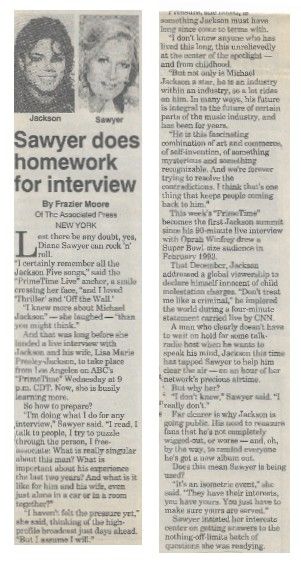 Jackson, Michael / Sawyer Does Homework for Interview (1995)