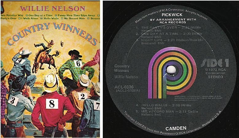 Nelson, Willie / Country Winners (1973) / Pickwick-Camden ACL-0326 (Album, 12" Vinyl)