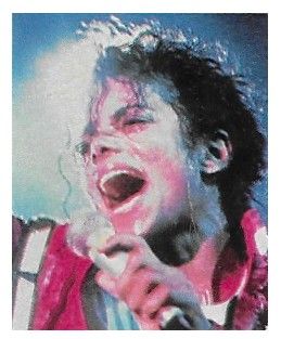 Jackson, Michael / On Stage-Closeup-Mouth Wide Open (1980s)