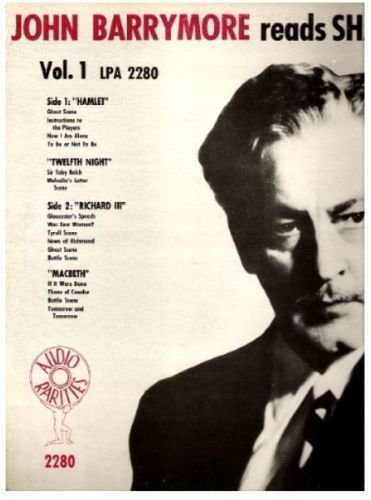 Barrymore, John / John Barrymore Reads Shakespeare - Volume 1 / Audio Fidelity LPA-2280 (Album, 12" Vinyl)