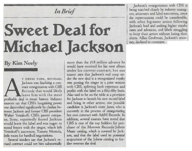 Jackson, Michael / Sweet Deal for Michael Jackson (1991)