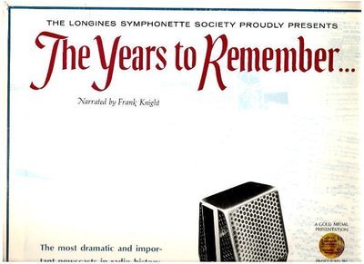 Knight, Frank (+ Jack Benny) / The Years to Remember... (1960&#39;s) / Longines SY-5185