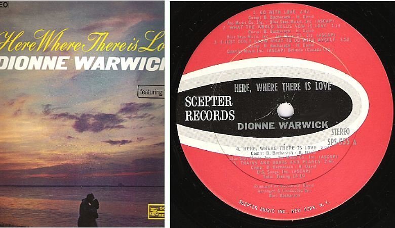 Warwick, Dionne / Here, Where There Is Love (1966) / Scepter SPS-555