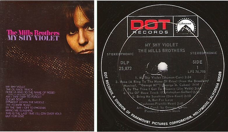 Mills Brothers, The / My Shy Violet (1968) / Dot DLP-25,872