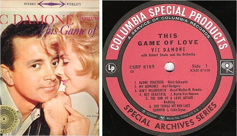 Damone, Vic / This Game Of Love (1959) / Columbia Special Products CSRP-8169 (Album, 12" Vinyl)