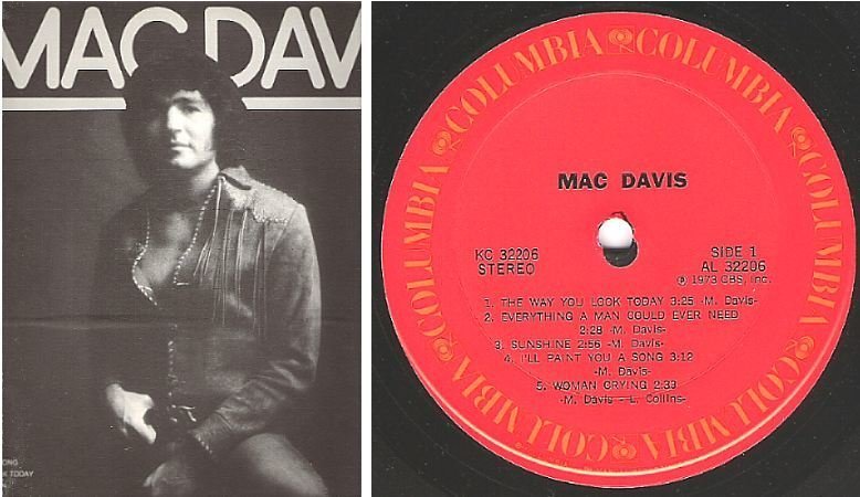 Davis, Mac / Mac Davis (1973) / Columbia KC-32206 (Album, 12" Vinyl)