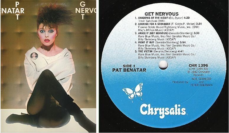 Benatar, Pat / Get Nervous (1982) / Chrysalis CHR-1396 (Album, 12" Vinyl)