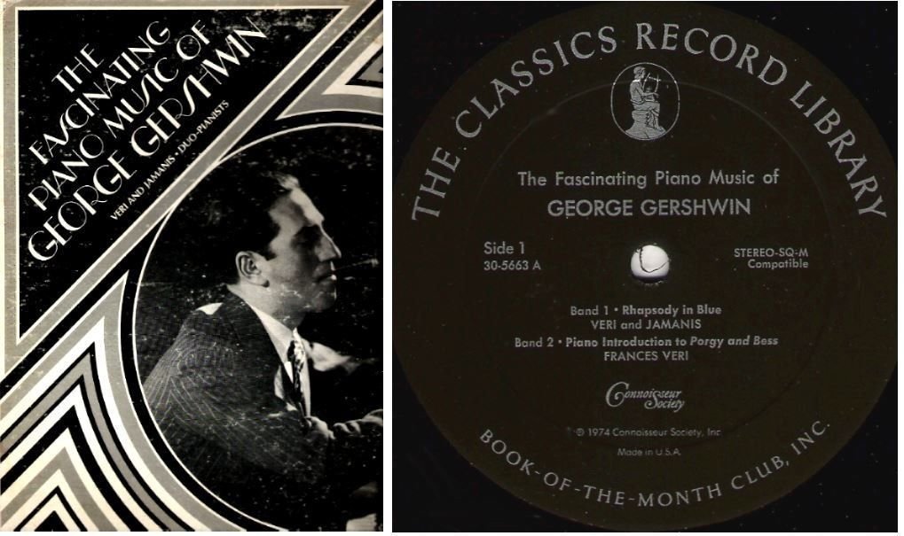 Veri + Jamanis / The Fascinating Piano Music of George Gershwin (1975) / Angel SB-503836 / Two LP Set
