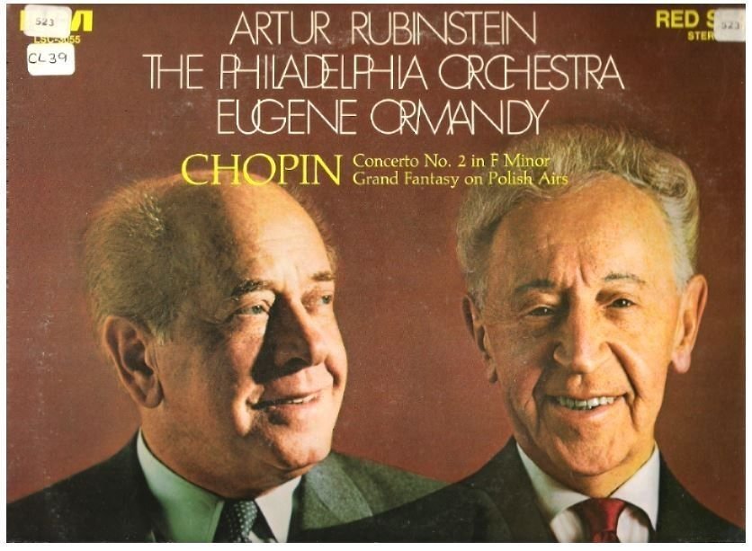 Rubinstein, Artur (+ Eugene Ormandy) / Chopin: Concerto No. 2 in F Minor, Op. 21 (1969) / RCA Red Seal LSC-3055