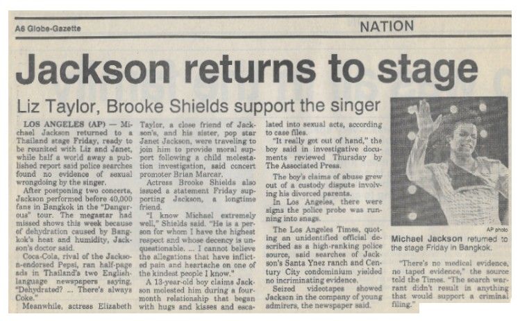 Jackson, Michael / Jackson Returns to Stage (1993)