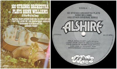 101 Strings / Plays Hank Williams and Other Original Songs (1976) / Alshire S-5339