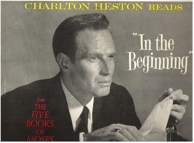 Heston, Charlton / Charlton Heston reads from The Five Books of Moses - &quot;In the Beginning&quot; (1959) / Vanguard VRS-9060