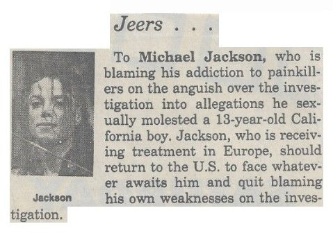 Jackson, Michael / Blaming His Addiction (1993)