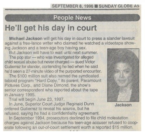 Jackson, Michael / He'll Get His Day in Court (1996)