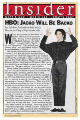 Jackson, Michael / HBO: Jacko Will Be Backo (1996)
