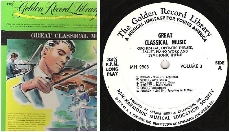 Various Composers / Great Classical Music - Volume 3 (1959) / Golden MH-9903 (Album, 12" Vinyl) / Box Set