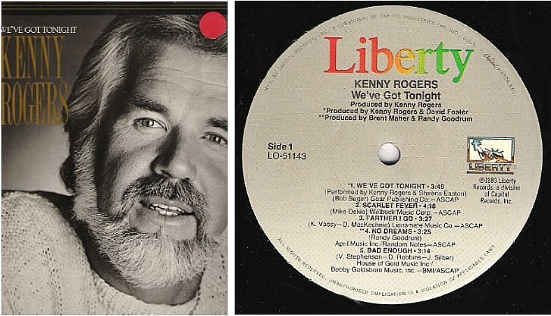 Rogers, Kenny / We've Tonight (1983) Liberty LO-51143 (Album, 12" Vinyl)
