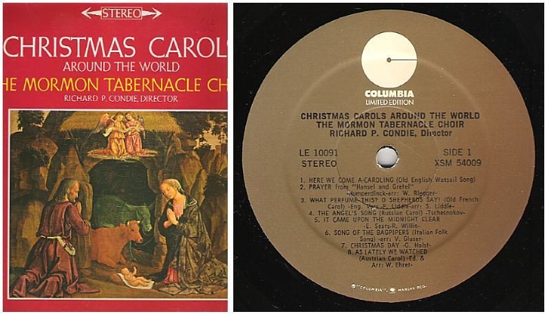 Mormon Tabernacle Choir / Christmas Carols Around the World / Columbia LE-10091