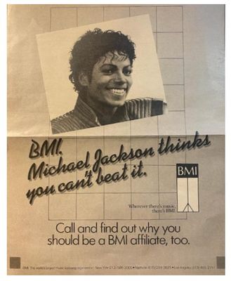 Jackson, Michael / BMI. Michael Jackson Thinks You Can&#39;t Beat It (1985)