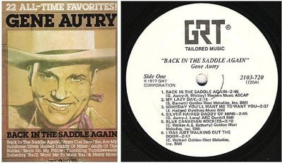 Autry, Gene / Back in the Saddle Again (1977) / GRT 2103-720 / Double LP