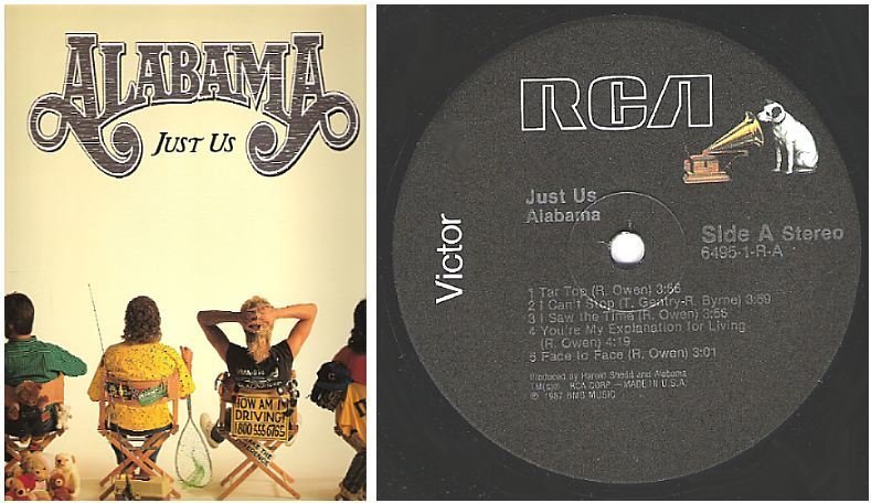 Alabama / Just Us (1987) / RCA Victor 6495-1-R (Album, 12" Vinyl)