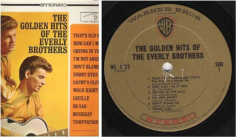 Everly Brothers, The / The Golden Hits of The Everly Brothers (1962) / Warner Brothers WS-1471 (Album, 12" Vinyl)