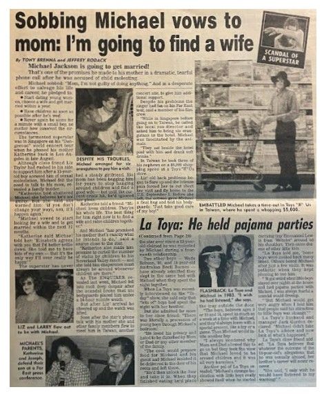 Jackson, Michael / Sobbing Michael Vows to Mom: I&#39;m Going to Find a Wife (1993)
