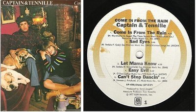 Captain + Tennille, The / Come In From the Rain (1977) / A+M SP-4700 (Album, 12" Vinyl) / with Poster