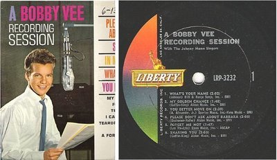 Vee, Bobby / A Bobby Vee Recording Session (1962) / Liberty LRP-3232
