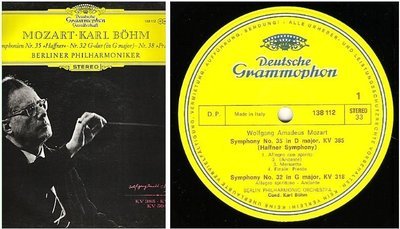 Bohm, Karl / Wolfgang Amadeus Mozart: Symphony No. 35 in D Major (Italy)