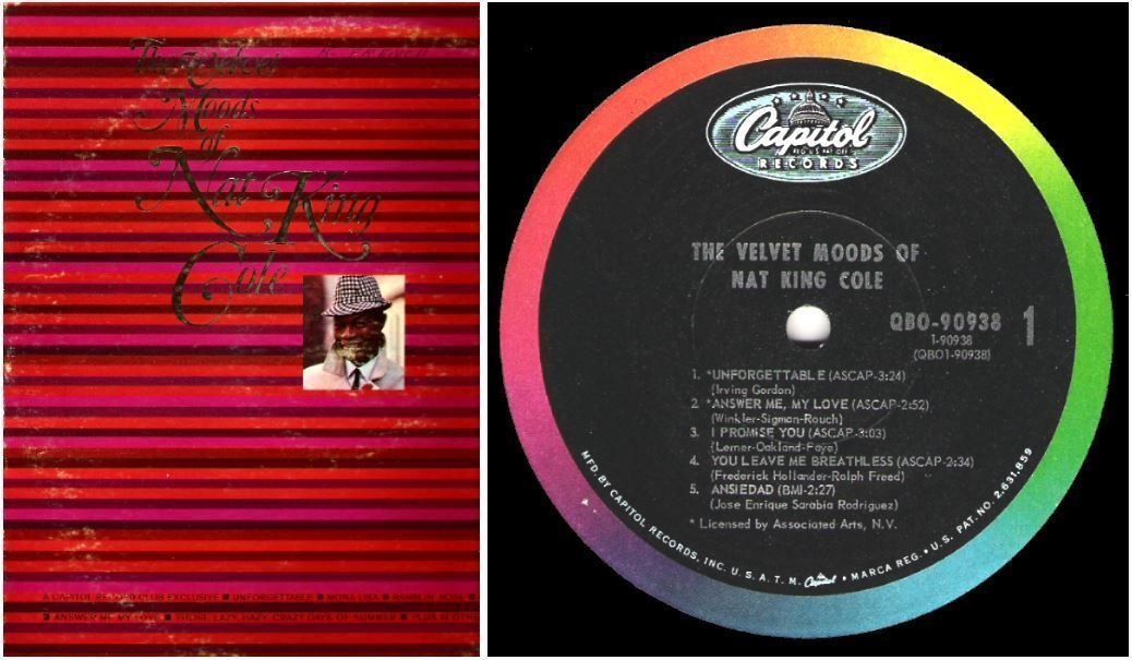 Cole, Nat King / The Velvet Moods of Nat King Cole (1967) / Capitol QBO-90938 (Album, 12" Vinyl) / 2 LP Set
