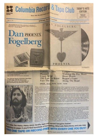 Columbia Record + Tape Club / Dan Fogelberg (Spring 1980)