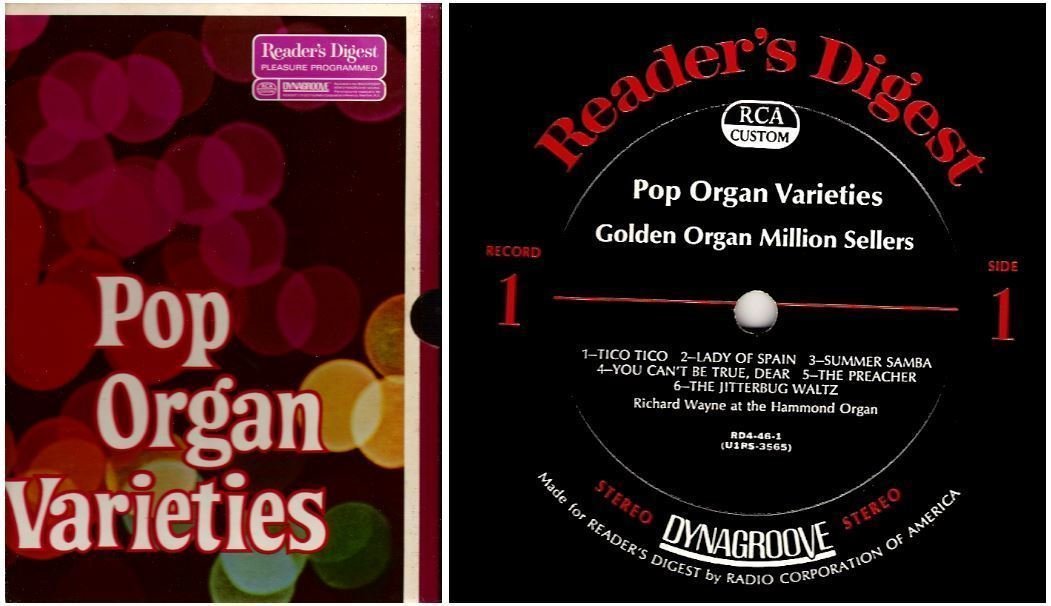 Various Artists / Pop Organ Varieties (1968) / Reader's Digest RDA 46-A (Album, 12" Vinyl) / 4 LP Box Set