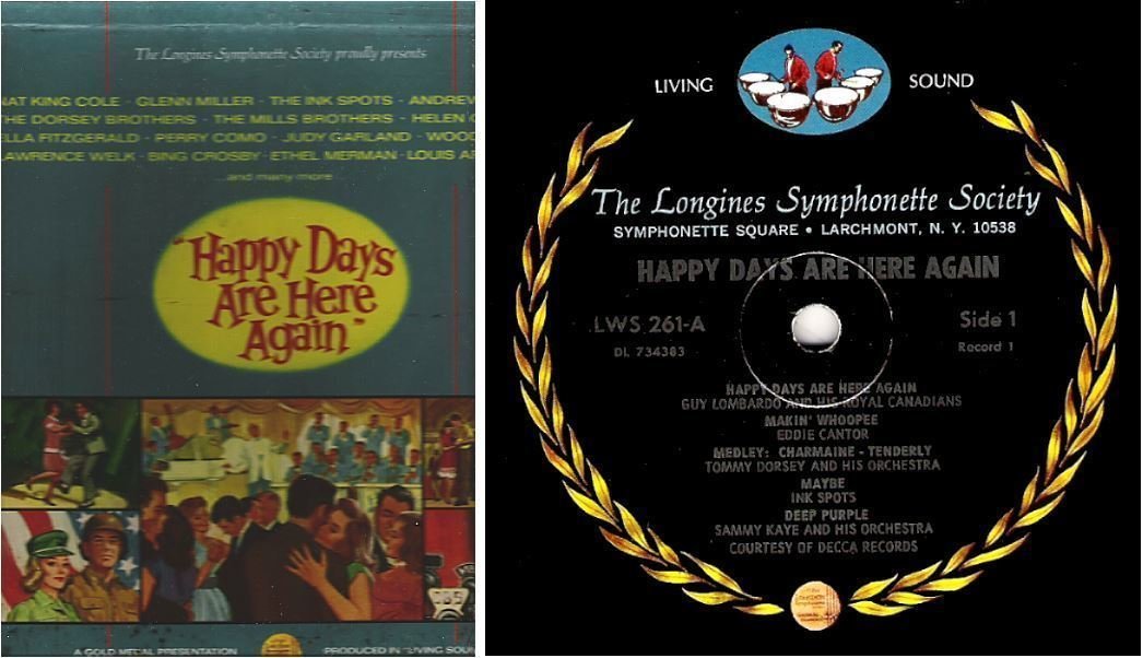 Various Artists / Happy Days Are Here Again / Longines LWS-261-266 (Album, 12" Vinyl) / 6 LP Box Set