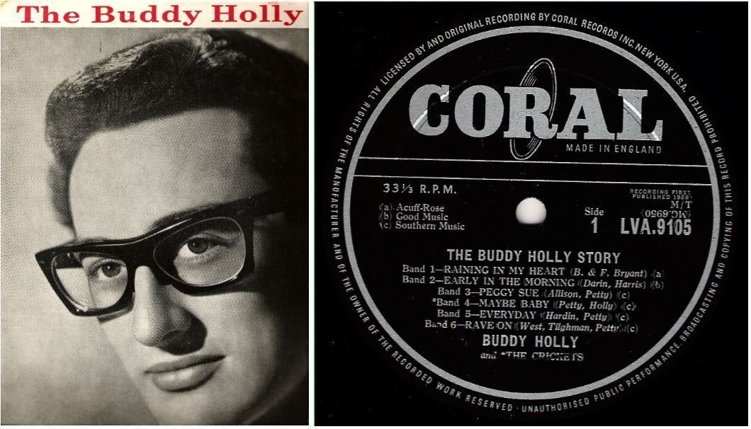Holly, Buddy (+ The Crickets) / The Buddy Holly Story (1959) / Coral LVA.9105 (Album, 12" Vinyl) / England
