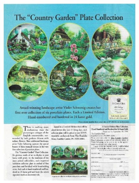 Franklin Mint, The / The Country Garden Plate Collection (1994)