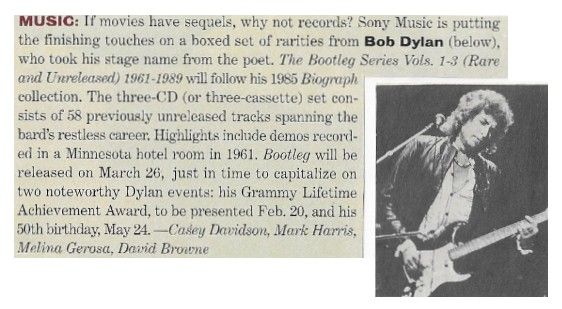 Dylan, Bob / Boxed Set of Rarities (1991)