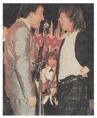 Dylan, Bob / Rock and Roll Hall of Fame-with Bruce Springsteen-Mick Jagger (1988)