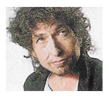 Dylan, Bob / Closeup-Looking Up and to His Left-White Background (1991)