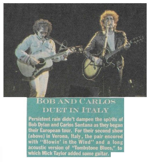 Dylan, Bob / Bob and Carlos Duet in Italy-with Carlos Santana (1984)
