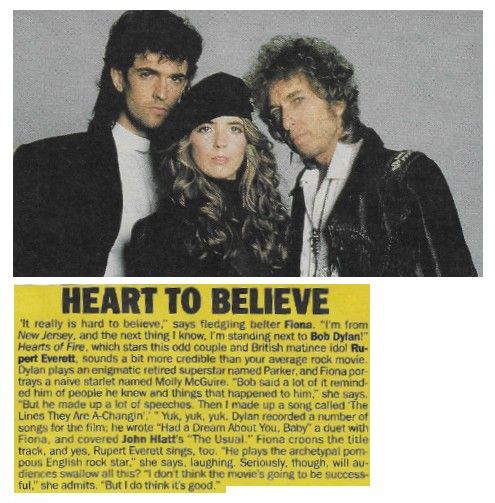 Dylan, Bob / Heart to Believe-with Fiona and Rupert Everett (1987)