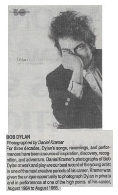 Dylan, Bob / Bob Dylan-Photographed by Daniel Kramer (1991)