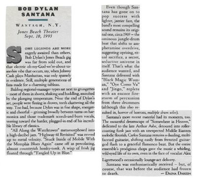 Dylan, Bob / Jones Beach Theater-with Santana (1993)