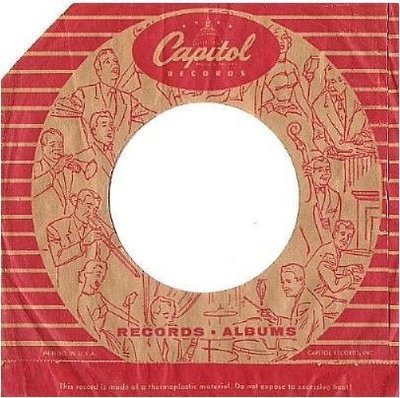 Capitol / Records - Albums / Capitol Dome Style Logo at Top / Tan-Red (Record Company Sleeve, 7&quot;)