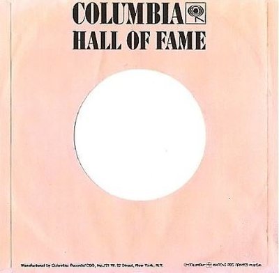 Columbia / Hall of Fame / Pink-Black / Glossy (Record Company Sleeve, 7&quot;)