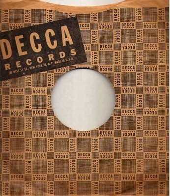 Decca / Repeated Decca Records Logo Pattern / Tan-Black (Record Company Sleeve, 10") / Set of 2