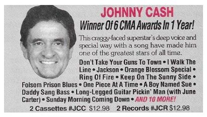 Cash, Johnny / Winner of 6 CMA Awards in 1 Year!