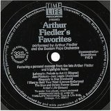 Fiedler, Arthur (+ The Boston Pops) / Arthur Fiedler&#39;s Favorites (1979) / Time Life/Eva-Tone FIE-5 (Flexi-Disc)