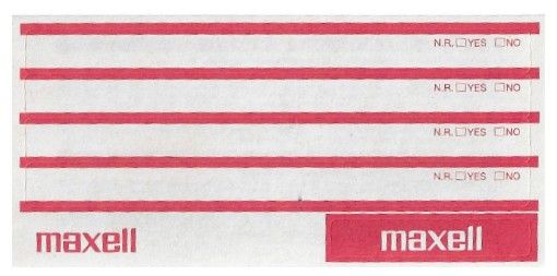 Maxell / Set of 4 Stickers for Cassettes